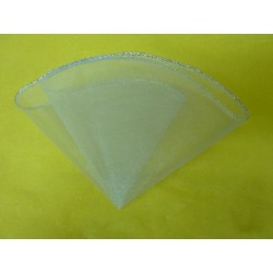 Tulle blanc bord or 24 cm