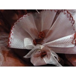 mini rose bordeaux organza