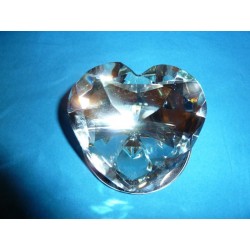 Coeur diamant sur miroir gravé