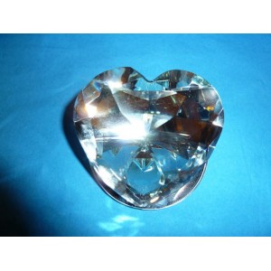 Coeur diamant sur miroir gravé Coeur diamant sur miroir gravé