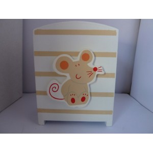 Tirelire en bois thème souris Tirelire en bois thème souris
