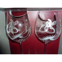 Coffret 2 verres gravés pour mariage 