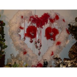 Coeur en plexi transparent garni