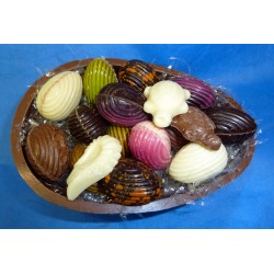 coquille garnie de chocolats