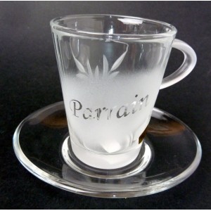 Tasse à café en verre parrain Tasse à café en verre parrain