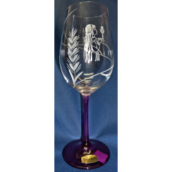 verre communiante pied rose