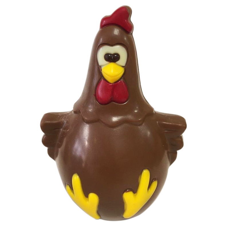 Poule rigolote de Pâques au chocolat au lait