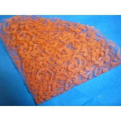 Tulle dentelle orange vif